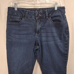 Riders by Lee Mid rise Super Skinny Womens Jeans Stretch Med‎ Wash 5 Pocket Zip